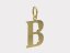 Zlatý přívěsek písmeno B
