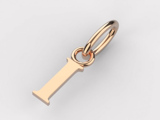 Zlatý přívěsek písmeno I