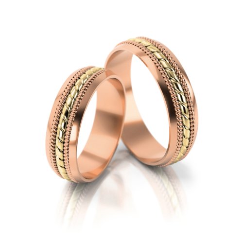 Zlaté snubní prsteny 3069 - Barva zlata: Bílé / Žluté