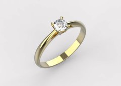 Zlatý zásnubní prsten 797