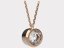 Dámský zlatý náhrdelník 012 - Barva zlata: Růžové, Typ kamene: Zirkon