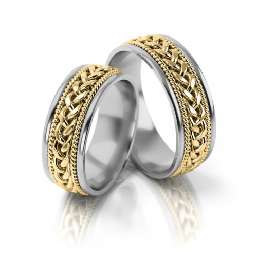 Zlaté snubní prsteny 3134 - Barva zlata: Růžové / Žluté