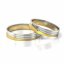 Zlaté snubní prsteny 2299 - Barva zlata: Bílé, Typ kamene: Moissanit