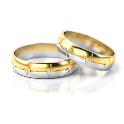 Zlaté snubní prsteny 2257 - Barva zlata: Žluté / Růžové