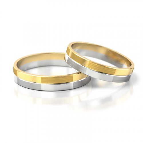 Zlaté snubní prsteny 2246 - Barva zlata: Bílé / Růžové