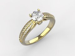Zlatý zásnubní prsten 311