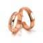 Zlaté snubní prsteny 3308 - Barva zlata: Růžové, Typ kamene: Moissanit