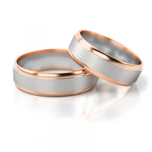 Zlaté snubní prsteny 2136 - Barva zlata: Bílé