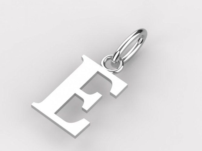 Zlatý přívěsek písmeno E