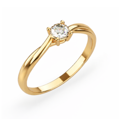 Zlatý zásnubní prsten 364
