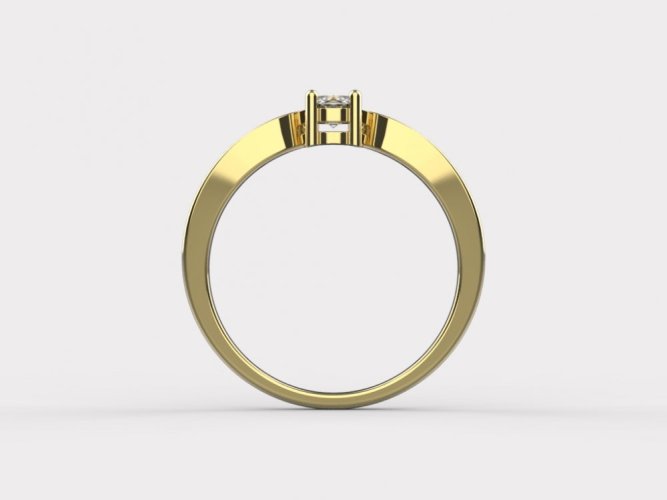 Zlatý zásnubní prsten 196