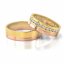 Zlaté snubní prsteny 3078 - Barva zlata: Bílé, Typ kamene: Zirkon