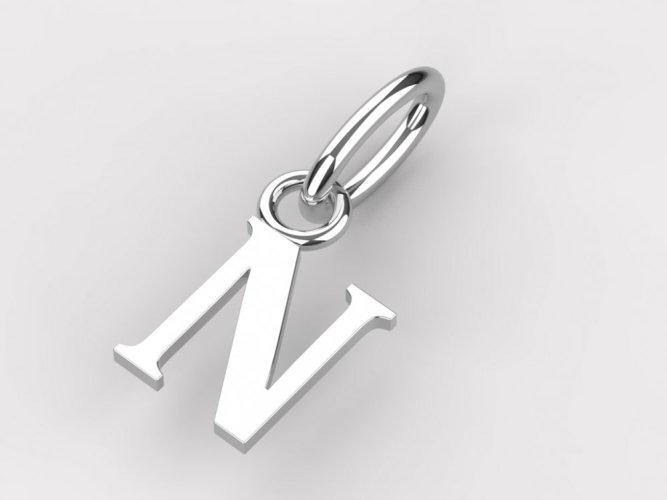 Zlatý přívěsek písmeno N