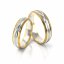Zlaté snubní prsteny 2235 - Barva zlata: Žluté / Růžové, Typ kamene: Moissanit