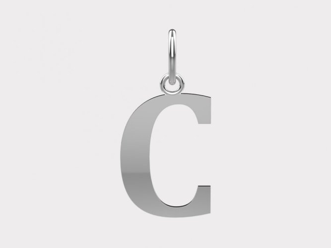 Zlatý přívěsek písmeno C