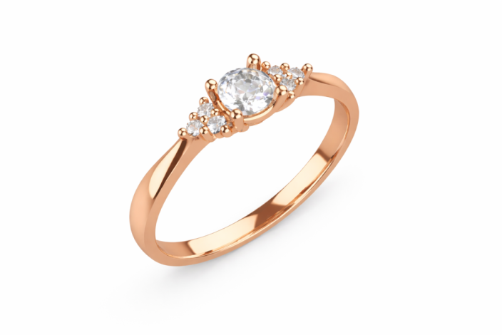 Zlatý zásnubní prsten 367