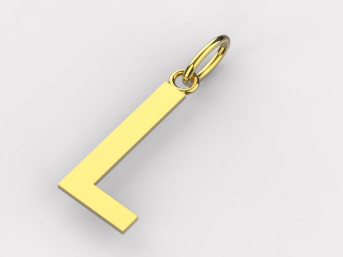 Zlatý přívěsek písmeno L