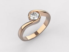 Zlatý zásnubní prsten 236