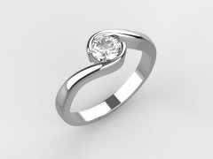 Zlatý zásnubní prsten 052