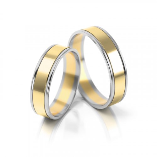 Zlaté snubní prsteny 2074 - Barva zlata: Bílé / Žluté