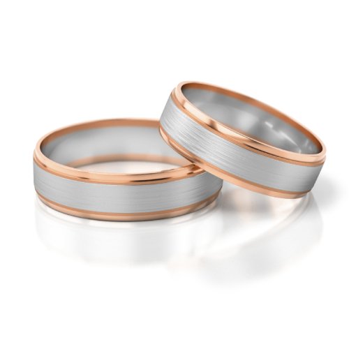 Zlaté snubní prsteny 2089 - Barva zlata: Bílé