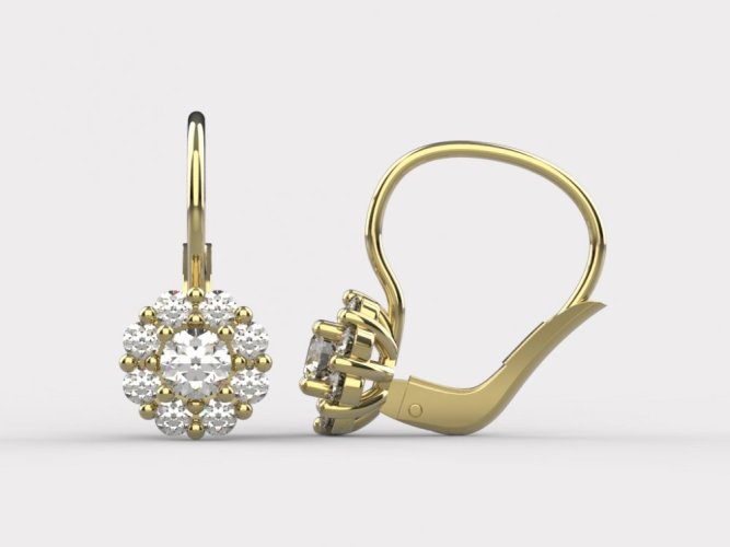 Dámské zlaté náušnice 010