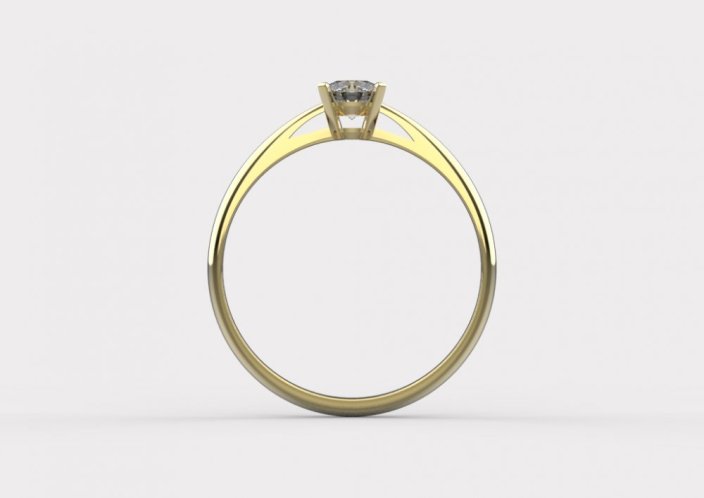 Zlatý zásnubní prsten 797
