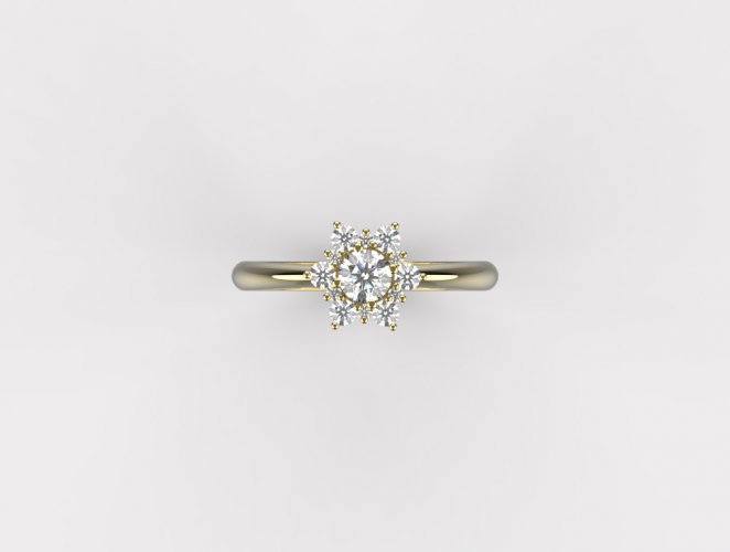Dámský zlatý prsten 1000 - Barva zlata: Bílé, Typ kamene: Briliant