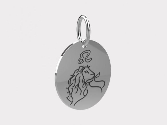 Zlatý přívěsek znamení Lev