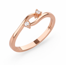 Zlatý zásnubní prsten 821