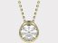 Dámský zlatý náhrdelník 013 - Barva zlata: Bílé, Typ kamene: Moissanit