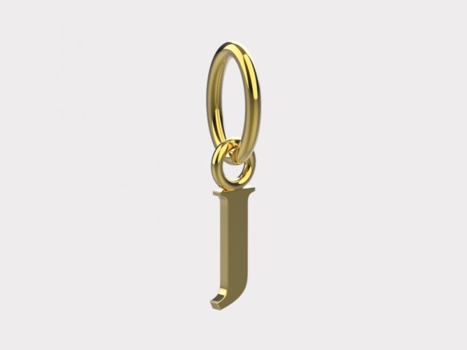 Zlatý přívěsek písmeno J