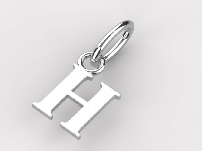 Zlatý přívěsek písmeno H