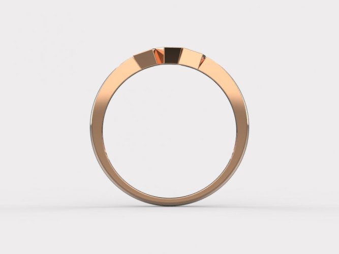 Dámský zlatý prsten 030 - Barva zlata: Bílé, Typ kamene: Moissanit