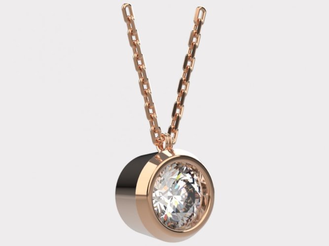 Dámský zlatý náhrdelník 012 - Barva zlata: Žluté, Typ kamene: Zirkon