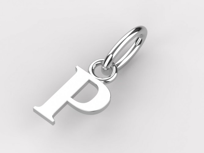 Zlatý přívěsek písmeno P