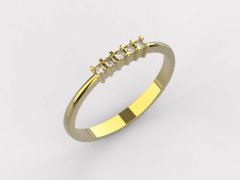 Zlatý zásnubní prsten 297