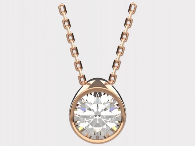 Dámský zlatý náhrdelník 013 - Barva zlata: Bílé, Typ kamene: Zirkon