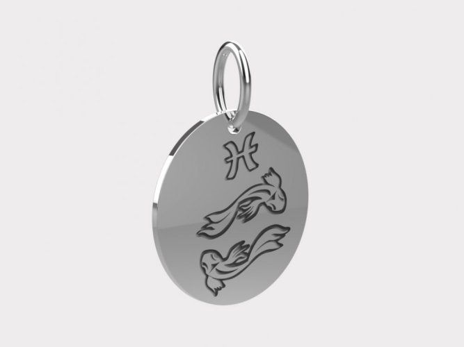 Zlatý přívěsek znamení Ryby