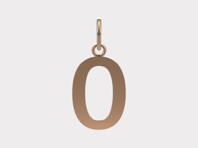 Zlatý přívěsek písmeno O