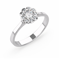 Zlatý zásnubní prsten 004