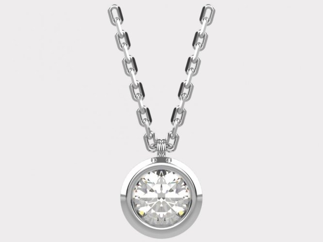 Dámský zlatý náhrdelník 012 - Barva zlata: Růžové, Typ kamene: Briliant