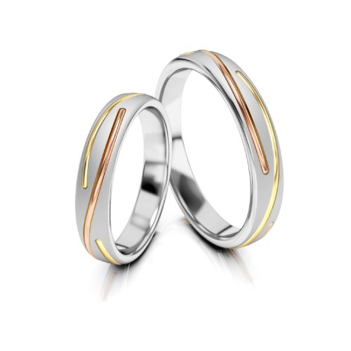 Zlaté snubní prsteny 3324 - Barva zlata: Bílé / Žluté