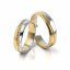 Zlaté snubní prsteny 3308 - Barva zlata: Žluté / Bílé, Typ kamene: Zirkon