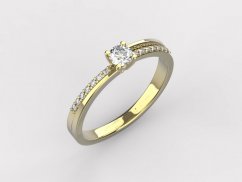 Zlatý zásnubní prsten 374