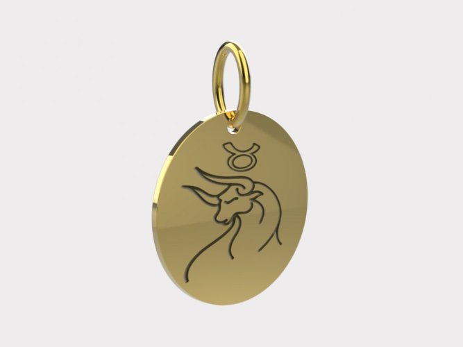 Zlatý přívěsek znamení Býk
