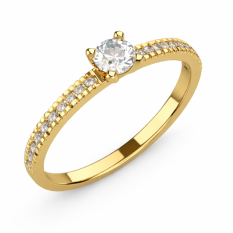 Zlatý zásnubní prsten 281