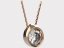 Dámský zlatý náhrdelník 013 - Barva zlata: Růžové, Typ kamene: Moissanit