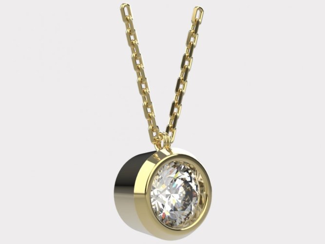 Dámský zlatý náhrdelník 012 - Barva zlata: Žluté, Typ kamene: Zirkon