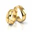 Zlaté snubní prsteny 2286 - Barva zlata: Žluté, Typ kamene: Moissanit